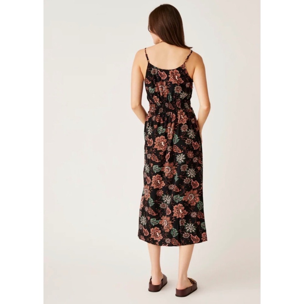 Carve Designs Macy Maxi Dress Women Large Black Floral Ecovero Sustainable Beach - Picture 9 of 10